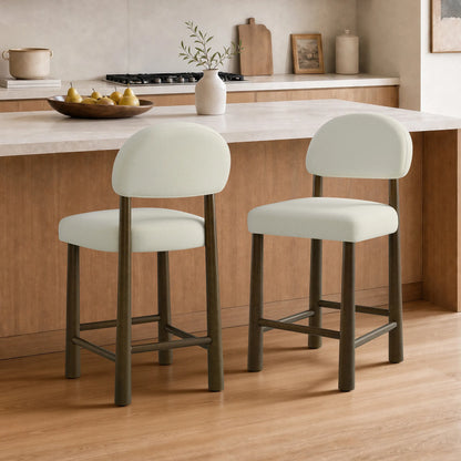 Darren Curved Upholstered Counter Stool (set of 2)