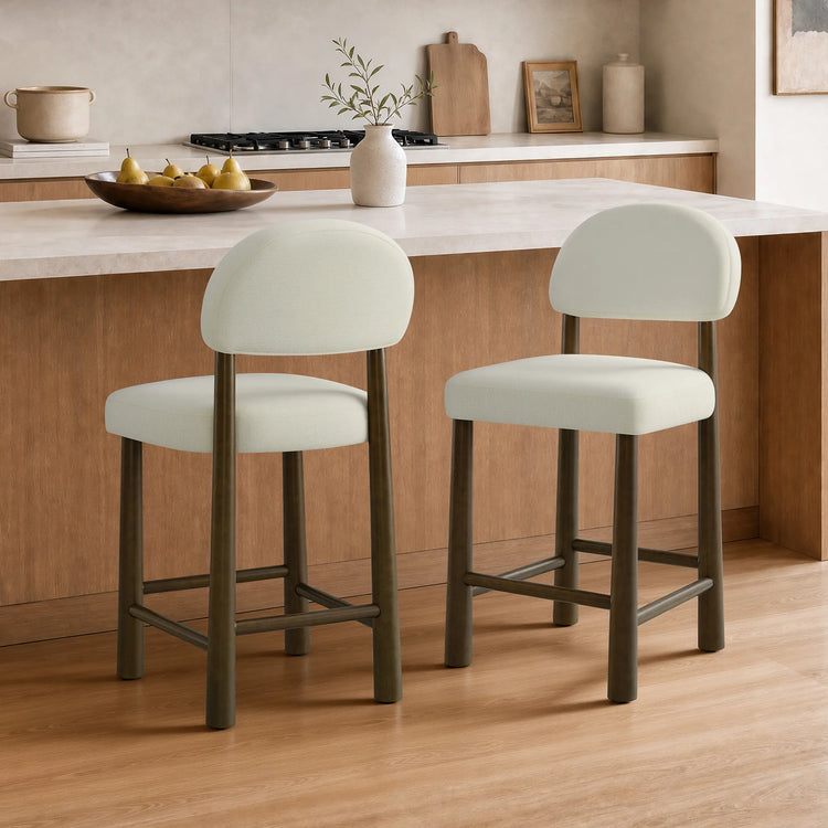 Darren Curved Upholstered Counter Stool (set of 2)