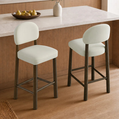 Darren Curved Upholstered Counter Stool (set of 2)