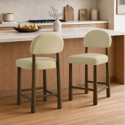 Darren Curved Upholstered Counter Stool (set of 2)