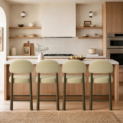 Darren Curved Upholstered Counter Stool (set of 2)
