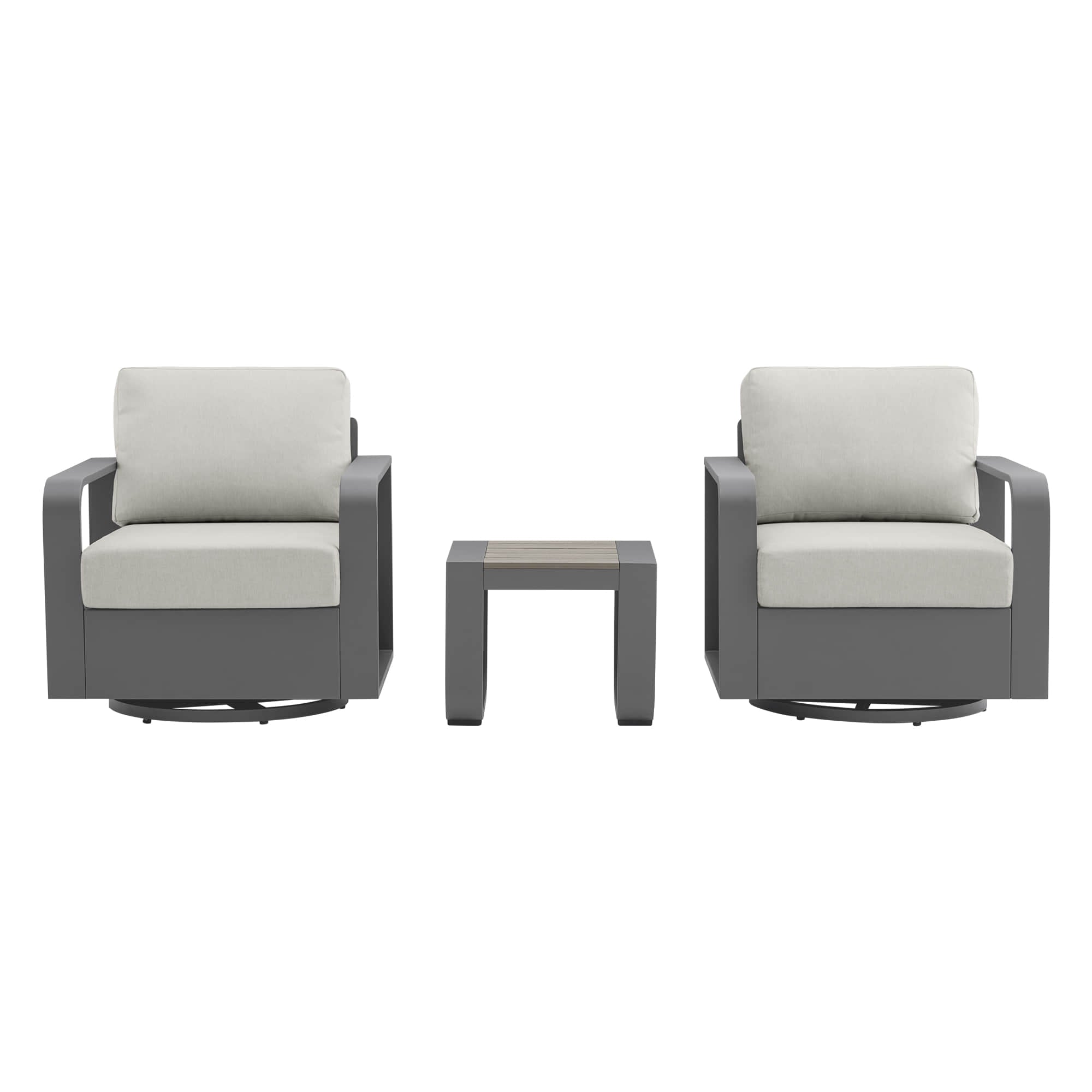 Dylan Modern Outdoor Swivel Patio Bistro Set