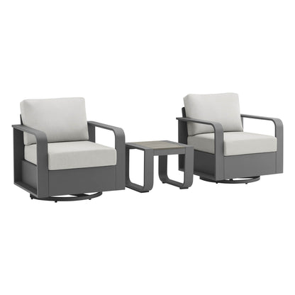 Dylan Modern Outdoor Swivel Patio Bistro Set