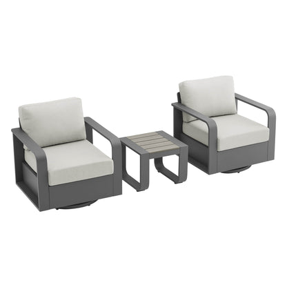Dylan Modern Outdoor Swivel Patio Bistro Set