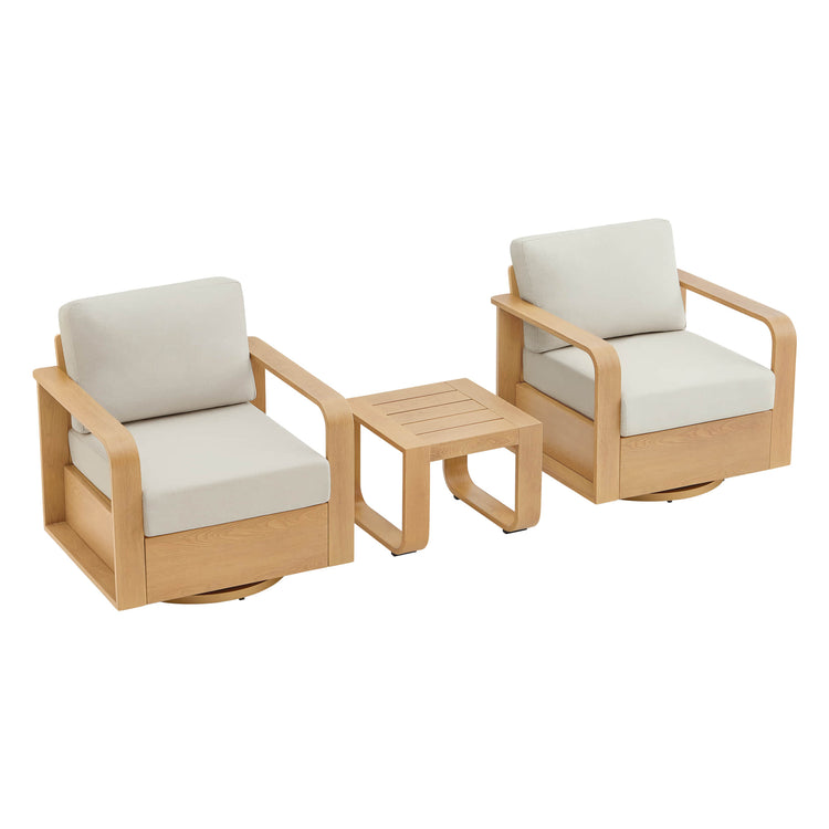 Dylan Modern Outdoor Swivel Patio Bistro Set