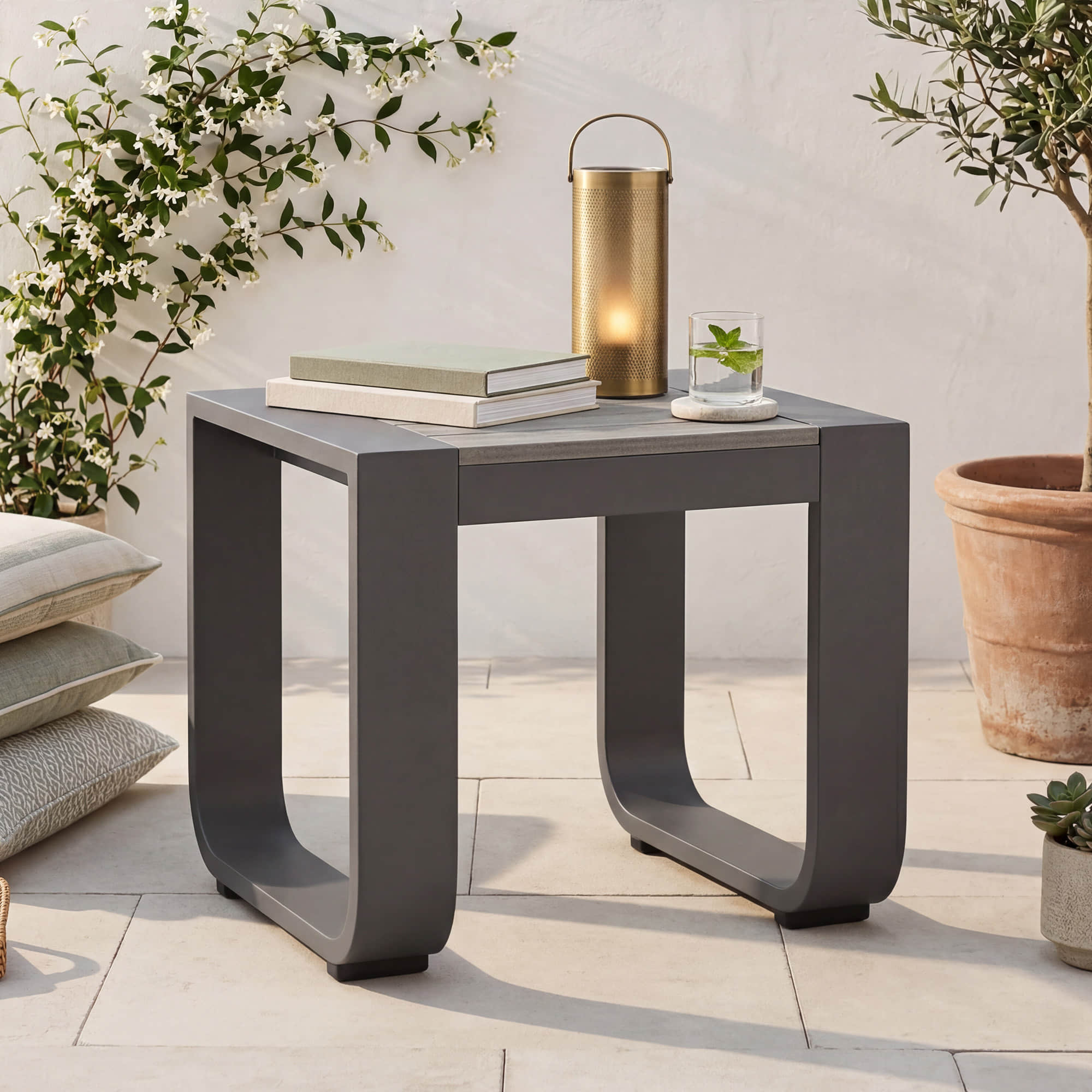 Dylan Modern Side Table | Minimalist Outdoor Durability – CHITA LIVING