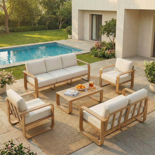 Dylan Modern 5-Piece Outdoor Patio Sofa Set