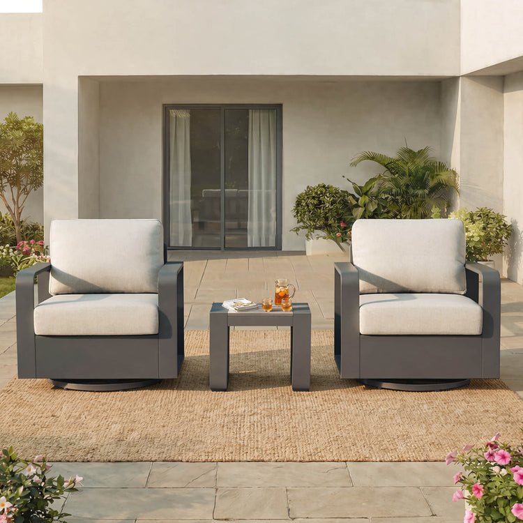 Dylan Modern Outdoor Swivel Patio Bistro Set