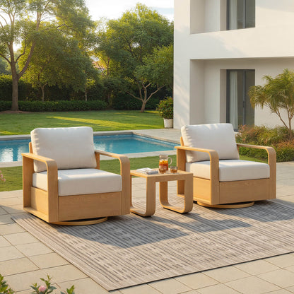 Dylan Modern Outdoor Swivel Patio Bistro Set