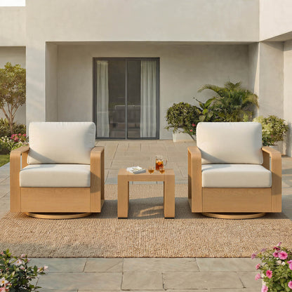 Dylan Modern Outdoor Swivel Patio Bistro Set