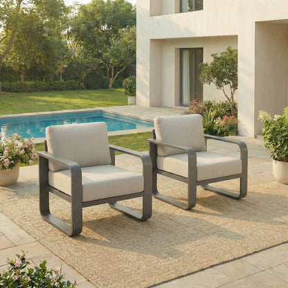Dylan Modern Patio Armchair (Set of 2)