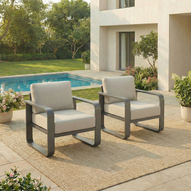 Dylan Modern Patio Armchair (Set of 2)