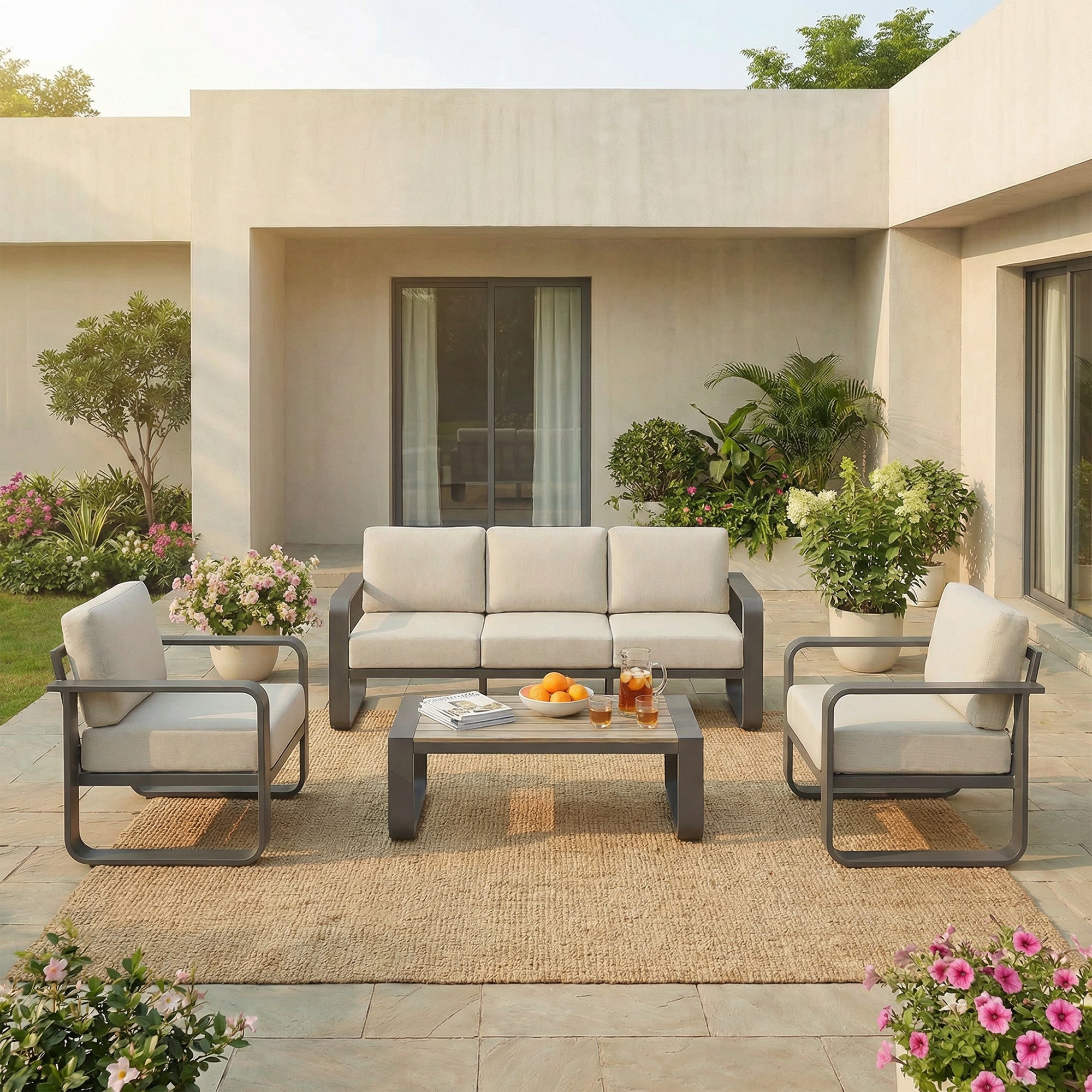Dylan Modern 4-Piece Patio Sofa Set