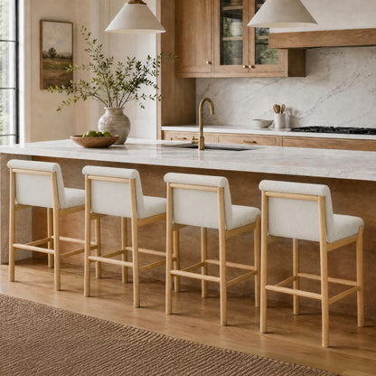 Elijah Wood Base Counter Stool (Set of 2)