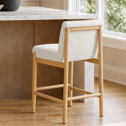Elijah Wood Base Counter Stool (Set of 2)