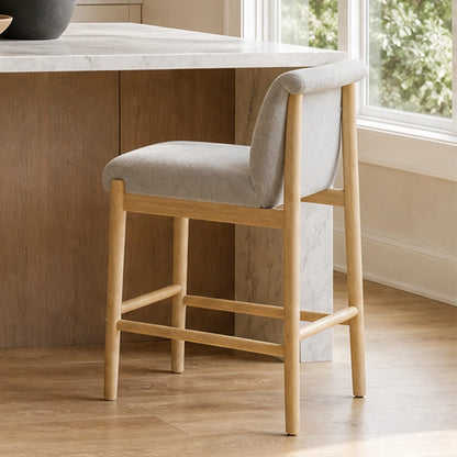 Elijah Wood Base Counter Stool (Set of 2)