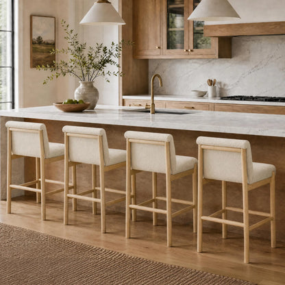 Elijah Wood Base Counter Stool (Set of 2)