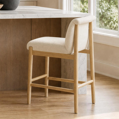 Elijah Wood Base Counter Stool (Set of 2)