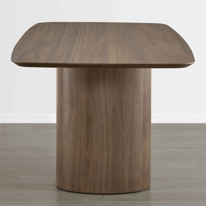 70.9" Elowen Sculptural Wood Base Dining Table