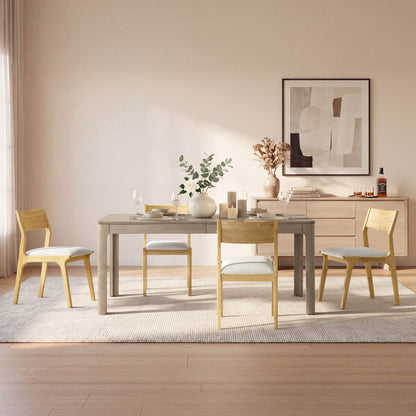Everett Extendable Wood Dining Table, 70.9"-90.6"