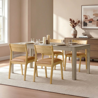 Everett Extendable Wood Dining Table, 70.9"-90.6"