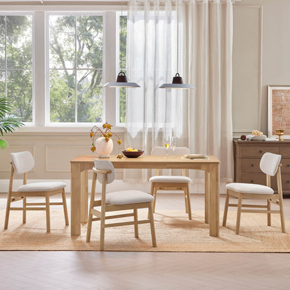 Everett Modern Rectangular Wood Dining Table