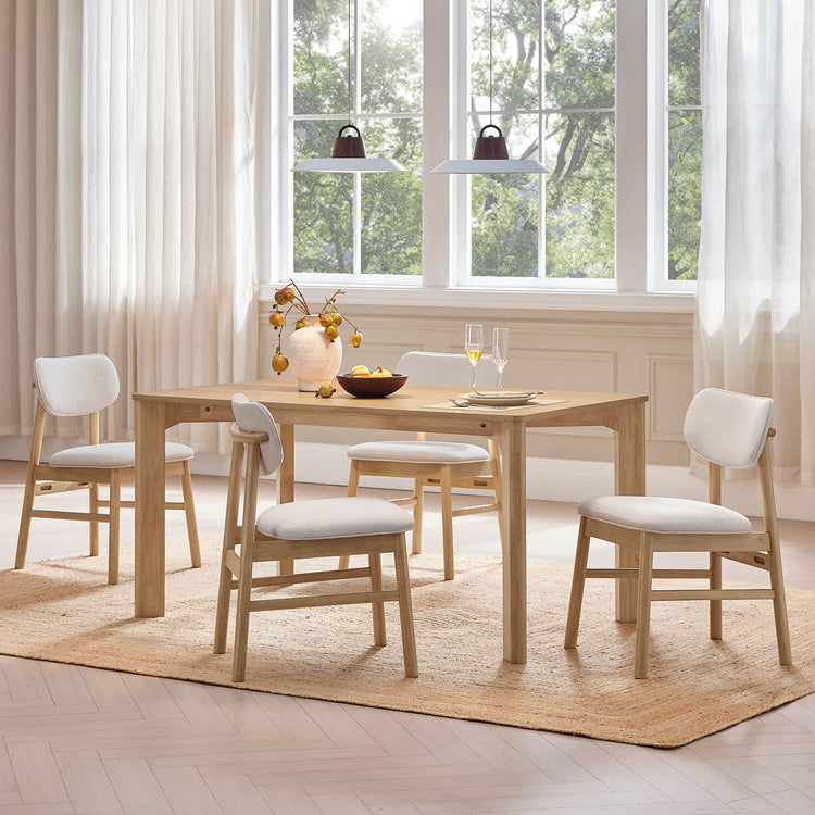Everett Modern Rectangular Wood Dining Table for 4