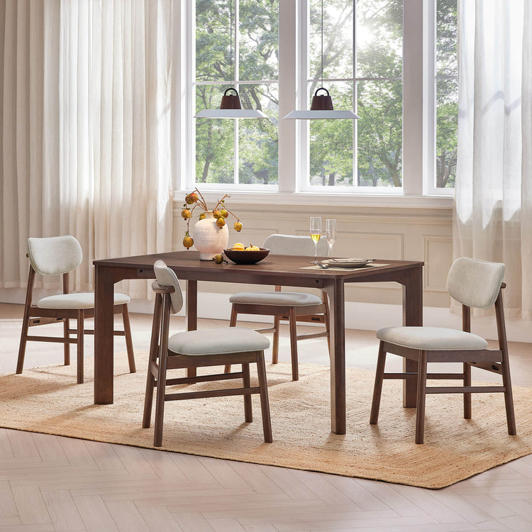 Everett Modern Rectangular Wood Dining Table