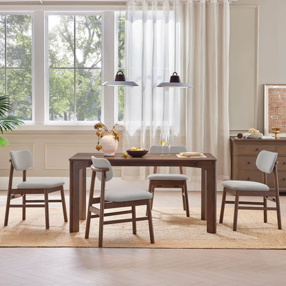 Everett Modern Rectangular Wood Dining Table