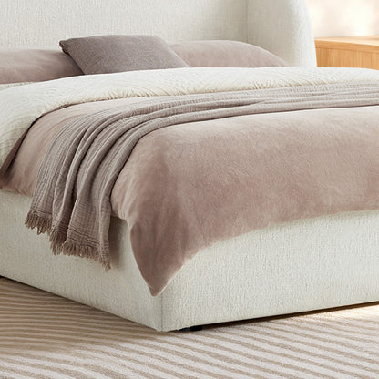 Evie Wingback Upholstered Storage Platform Bed