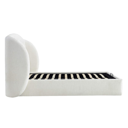 Evie Wingback Upholstered Storage Platform Bed