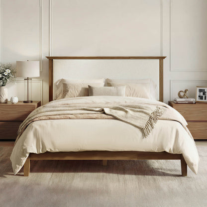 Ezra Mid-Century Boucle Platform Bed