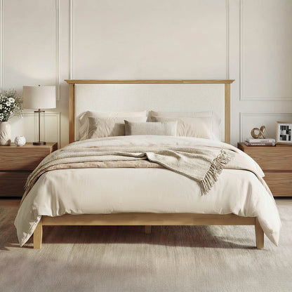 Ezra Mid-Century Boucle Platform Bed