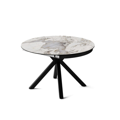 Finley Round Extendable Sintered Stone Dining Table,47"-62"