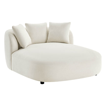 Gabriel Modern Curved Chaise Lounge Accent Chair