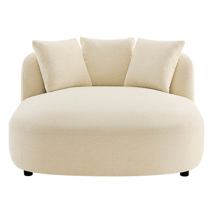 Gabriel Modern Curved Chaise Lounge Accent Chair