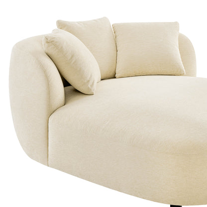 Gabriel Modern Curved Chaise Lounge Accent Chair