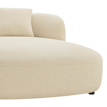 Gabriel Modern Curved Chaise Lounge Accent Chair