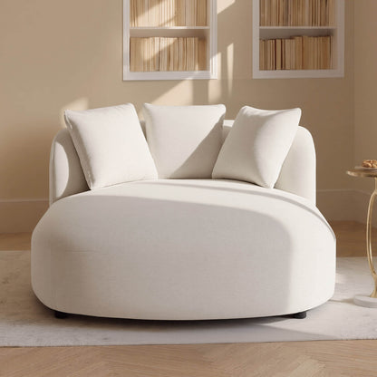 Gabriel Modern Curved Chaise Lounge Accent Chair