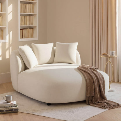 Gabriel Modern Curved Chaise Lounge Accent Chair