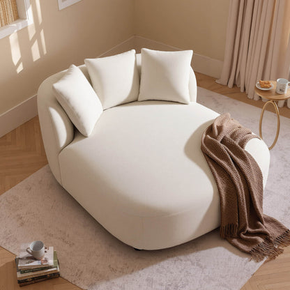 Gabriel Modern Curved Chaise Lounge Accent Chair