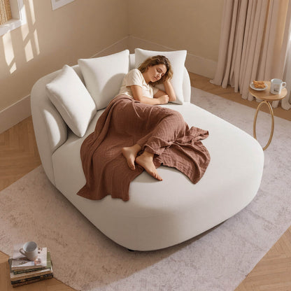 Gabriel Modern Curved Chaise Lounge Accent Chair