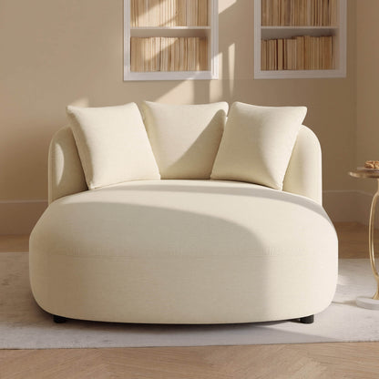 Gabriel Modern Curved Chaise Lounge Accent Chair