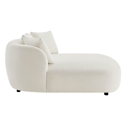Gabriel Modern Curved Chaise Lounge Accent Chair