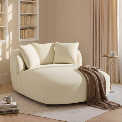 Gabriel Modern Curved Chaise Lounge Accent Chair