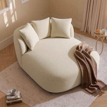 Gabriel Modern Curved Chaise Lounge Accent Chair