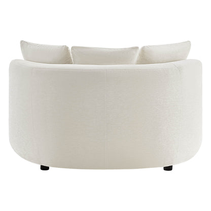 Gabriel Modern Curved Chaise Lounge Accent Chair