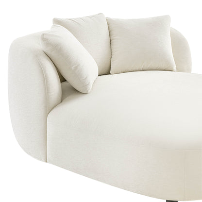 Gabriel Modern Curved Chaise Lounge Accent Chair