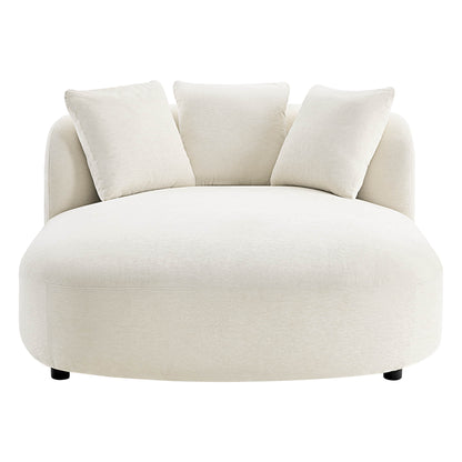 Gabriel Modern Curved Chaise Lounge Accent Chair