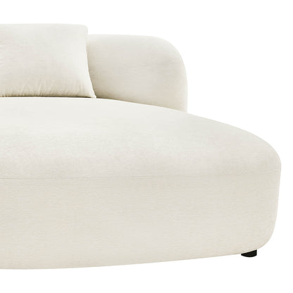 Gabriel Modern Curved Chaise Lounge Accent Chair